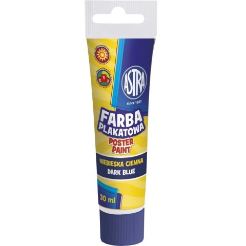 Farba plakatowa Astra tuba 30 ml - ciemna niebieska, 83110914