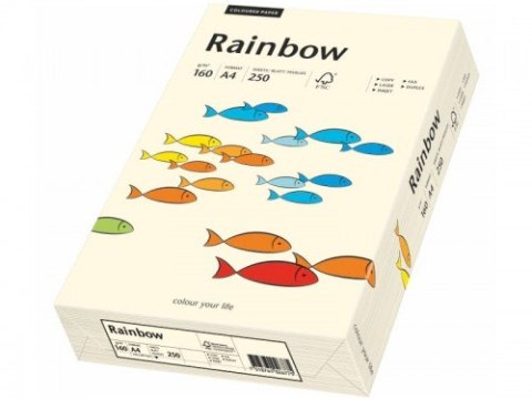 Papier xero kolorowy A4 160g.kremowy R03 RAINBOW 88042257 koś.sł.OPT