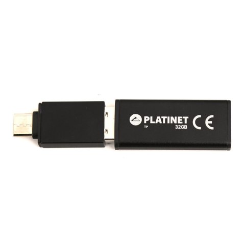 Pendrive USB 2.0 X-Depo 32GB + Type-C Adapter czarny Platinet PMFEC32B