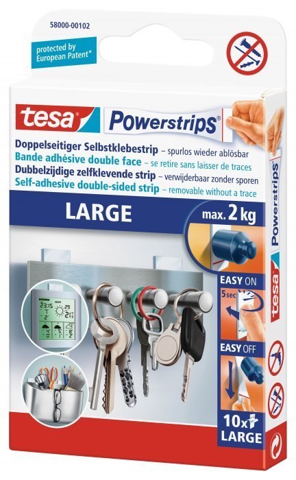 Plastry samoprzylepne TESA POWERSTRIPS duże kpl 10sztuk 58000-00132-01