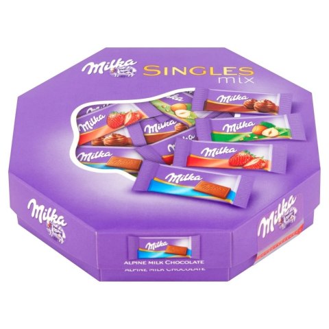 Czekoladki MILKA SINGLES bombonierka MIX 138g