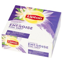 Herbata LIPTON EARL GREY (100 kopert fol.) czarna