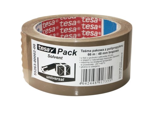 Taśma pakowa TESAPACK STANDARD SOLVENT 66m x 48mm brązowa 55263-00002-00 TS