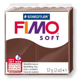 Kostka FIMO soft 57g, czekoladowy, masa termoutwardzalna, Staedtler S 8020-75