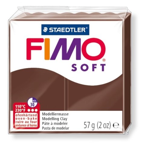 Kostka FIMO soft 57g, czekoladowy, masa termoutwardzalna, Staedtler S 8020-75