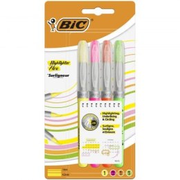 Zakreślacze BIC Highlighter Flex mix AST Etui 4szt, 950470