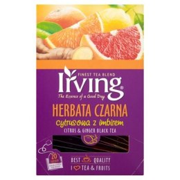 Herbata IRVING cytrusowa z imbirem 20 kopert 1,5g czarna